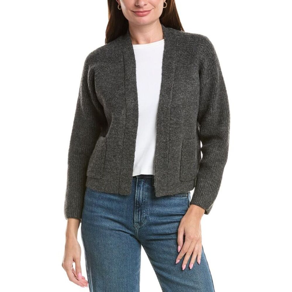 Michael Stars Womens  Drea Open Cardigan, Gray